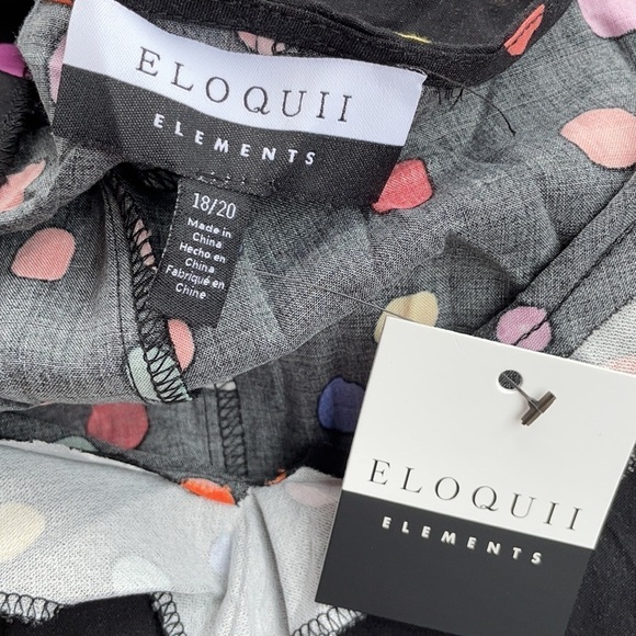 Eloquii Black & Multi Colored Polka Dot Maxi Dress - Picture 10 of 13